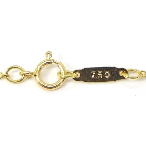 Tiffany Necklace Ribbon Diamond Yellow Gold Platinum